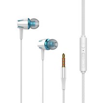 주닉스 ZNS-B9 인 이어 헤드폰 3.5MM 커널형 이어폰, 블랙+블루