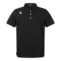 [정품] 파리게이츠 (최초가178 000원)[23 SUMMER] 블랙 남성 소프트 카라 반팔 티셔츠 512C2TS901, 4(95)