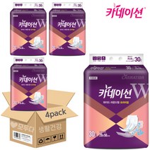 카네이션 와이드 라운드 패드 고급 30매입 x 4팩 흡수력UP 사이즈UP, 4개, 30개입