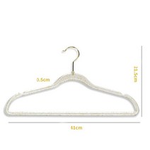 Gagyun 투명 아크릴 논슬립 옷걸이, 10P, 금빛41CM