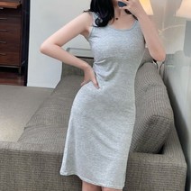 에르모소 여성 소프트 민소매 나시 롱원피스 여름 사계절 이너원피스 미디원피스 속치마 H-C038