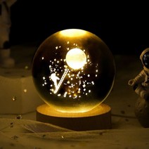 3D 행성 태양계 크리스탈 볼 스탠드 레이저 새겨진 글로브 장식 천문학 구 홈 우주 공 선물, [02] diameter   8cm, 05 E_02 diameter   8cm