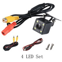 와이드 앵글 HD 자동차 후방 카메라후방 비디오차량 카메라백업 역방향 카메라12 LED 야간 투시경주차 카메라, 05 4 LED set