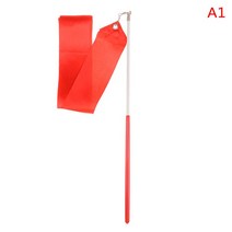 리듬체조리본 1M 다채로운 체육관 리본 댄스 리듬 아트 체조 발레 스 트리머 트윌 링로드 레인보우 스틱 훈련, 01 A1