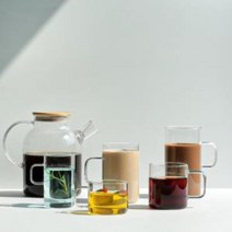 이중 내열 유리컵 커피잔 맥주잔 더블월글라스 4P, 인크레마 유리컵 360ml (4p)