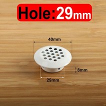 창문형 욕실 화장실 환풍기 교체 5/10PCS Stainless Steel Ventilation Hole Cabinet Cooling Round Air Duct Vent Plane, 29mm White Curved_5pcs