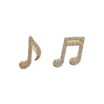 WOOZU 925 스털링 실버 패션 반짝 이는 지르콘 절묘한 음악 참고 스터드 귀걸이 여성 로맨틱 매력 크리스마스 파티 쥬얼리