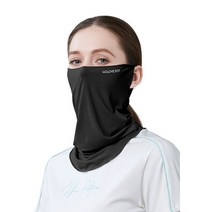 여름목토시 여름 여름용 쿨 멀티 워머 넥워머 목토시 밴드 여성용 아이스 실크 자외선 차단 마스크 빠른, 01 black