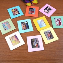 인터바겐 종이액자 미니 사진 포토 페이퍼 액자 프레임 마끈 나무집게, 종이액자 D타입 미니(칼라혼합)