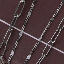 써지컬스틸 클립 레이어드 목걸이