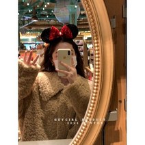 여성 겨울 램스울 롱 코트 모조 양털 후리스 롱 코트 뽀글이 부드러운 플리스 루즈핏 오버핏 점퍼 빅사이즈