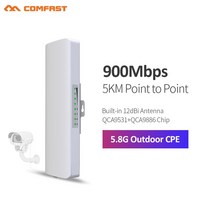 wifi증폭기 무선 와이파이 AP 인터넷 확장기 5-25km 5ghz 야외 브리지 장거리 cpe 액세스 포인트 신호 안테나 나노 스테이션 익스텐더 300, 1개, cf-e313ac