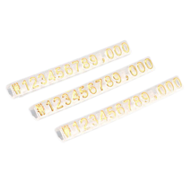 블럭식 조립형 입체숫자 가격표 6mm 투명에금색글씨