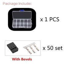 RC서보 아두이노서보모터 50pcs diy 서보 연장 케이블 jrfutaba 커넥터 rc 로봇 비행기 자동차 서보 esc 용 2.54 터미널이있는 남성여성 플러그, 남성 x50 베벨