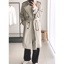 코튼 더블 견장 어반 로브 트렌치 코트 (4color)