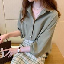 스타일아유 가을블라우스 원포켓 여성셔츠 블라우스
