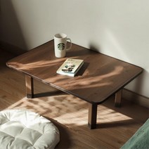 원룸 자취생 식사용 사각 좌식 접이식테이블 전통밥상 공부방 손님상 밥상, 티케 좌식 테이블 (중), 티케 좌식 테이블_중