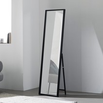장인가구 벨먼 거치형 와이드전신거울 300, 블랙