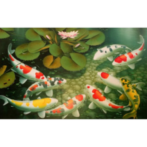 돈들어오는 우드 직소퍼즐 비단잉어 자손번창 재물증가 연꽃잉어도 가로형 풍수그림 집콕취미 개업선물 성인 스트레스 해소 동물 조각퍼즐 모음 15종, 비단잉어퍼즐선택02, 1000