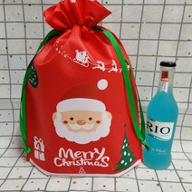 크리스마스 선물 포장 부직포 복주머니 어린이집 파우치 미니 더스트백 준비물 유치원 캐릭, 싼타포장파우치 1P