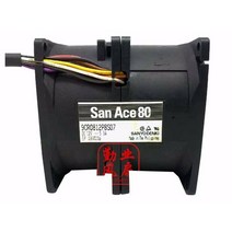 SANYO-DENKI 9CR0812P8S07 DC 12V 5.5A 80x80x80mm 8-와이어 서버 냉각 팬, 01 고정 컬러_01 Black