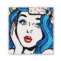 ENU984657 *디아코니아* DIY 보석십자수 비즈 파란머리소녀 30X30, 단품
