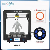 목업제작 3D프린터 메가 S 3D 프린터 3.5 터치 스크린 Anycubic I3 메가 새로운 업그레이드 금속 3D 인쇄 키트압출기 및 매달린 필라멘트 랙 포함, 협력사, --2kg 추가
