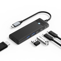 ORICO USB 허브 멀티 포트 USB 3.0 허브 USB 포트 확장기 노트북용 빠른 데이터 전송 USB 스플리터 모든 USB 포트 장치와 호환 (4.9m(1.65피트), 5 IN 1