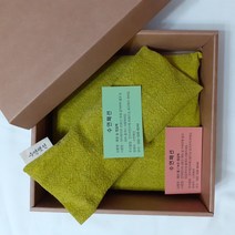 수연패션 국산 팥 녹두 찜질팩 (커버분리형)선물포장 복부 눈 팥안대 팥앤찜, 팥복부눈찜질팩세트 옐로우, 1개