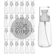 [50개묶음판매] UPG PETG 친환경 스프레이용기 30ml 60ml 80ml 100ml 페이셜 미스트 공병, 100ml 투명용기, 검정캡, 50개