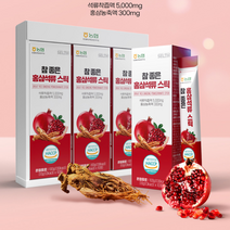 짜먹는홍삼 석류스틱 홍삼진액 6년근홍삼 농축액 진세노사이드 영지 복령 숙지황 Red Ginseng 석류착즙액 HACCP 인증 홍삼스틱 선물, 30포, 10mg