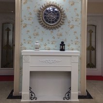 예쁜 북유럽 엔틱 벽난로 집꾸미기 인테리어 콘솔 원목 사각 장식장 수납장, 1m 벽난로 캐비닛(화이트)