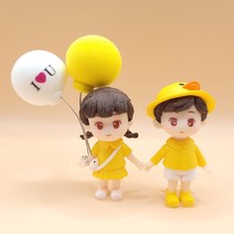 라스무스 귀여운 차량 인테리어 악세사리 피규어, 1세트, 풍선병아리커플