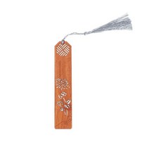 북링 북집게 북다트 독서링책마크 독서 중국 스타일 새겨진 나무 책갈피 세트 자연 수제, 04 Chrysanthemum