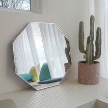 [브래그디자인] 600x600 팔각 거울 (화이트골드), 화이트골드