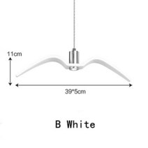 북유럽 크리에이티브 개성 디자이너 샹들리에 호텔 클럽 바 카페 레스토랑 의류 매장 Seagull 펜던트 조명, 04 B White_01 차가운 흰색