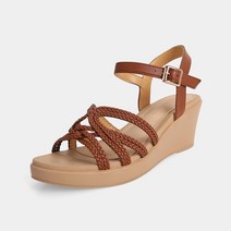 슈펜 메쉬스트랩 쿠션 웻지 샌들 6.5