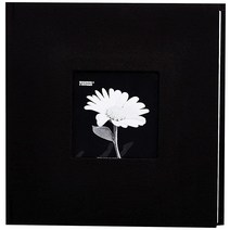 패브릭 프레임 커버 사진 앨범 200 포켓 10.2cm x 15.2cm(4 6인치) 보관 로얄 네이비152045, Album, Deep Black, Deep Black