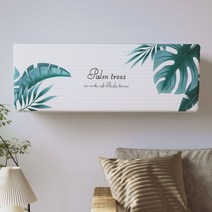 밀스턴 고급 스판 먼지차단 에어컨커버, 팜트리
