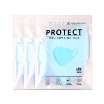 해호 오애니프로텍트 칼라마스크 5매3개(스카이블루), 단품