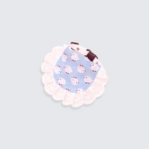 27리빙 귀여워지는 강아지 스카프 고양이 넥케이프, 파랑병아리(레이스) 1개, XS