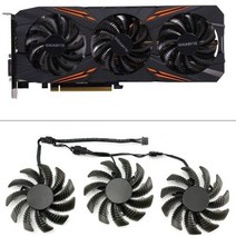 기가바이트 AOR GTX 1080 1070 Ti 게임용 냉각 팬 G1 GPU 비디오 카드 75mm T128010SU 3 개, 01 PLD08010S12HH