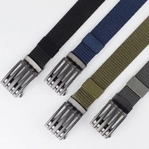 무광 메탈 군대 스타일 나일론 스포츠 허리띠 와일드 여성 질긴 심플 공수, 검정