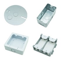 평카바 매립 철 아울렛 박스 PVC 노출 박스 석고보드 보조대, 23-1.주물 콘센트박스 1개용 2방 16mm
