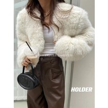 반코트 도톰 패치 싱글 스타일 폭스퍼자켓 캐주얼 더블 패션 밍크 뽀글이