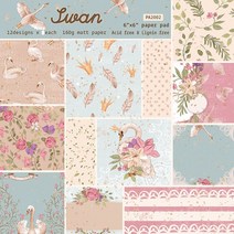KLJUYP-백조 스크랩북 종이 접기 예술 배경 카드 만들기 DIY 공예 12 장, 한개옵션0