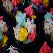 미아케이크 수제 머랭쿠키 돔케이스 스티커문구가능 주문제작, 솜사탕캔디