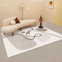 아트 카펫 원래 명화 바람 흑백 현대 거실 미니멀리스트 러그