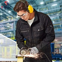 용접 데님 작업복 스판 목공 철근 현장 야광 TB-1016, TB-1016 상의(블랙데님)