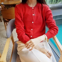 상상그이상 여성용 국내제작 수플레 라운드 가디건 컬러가 예쁜 긴팔니트 부드러운 나일론소재 보풀없는 단정한 늘어짐없는 니트가디건